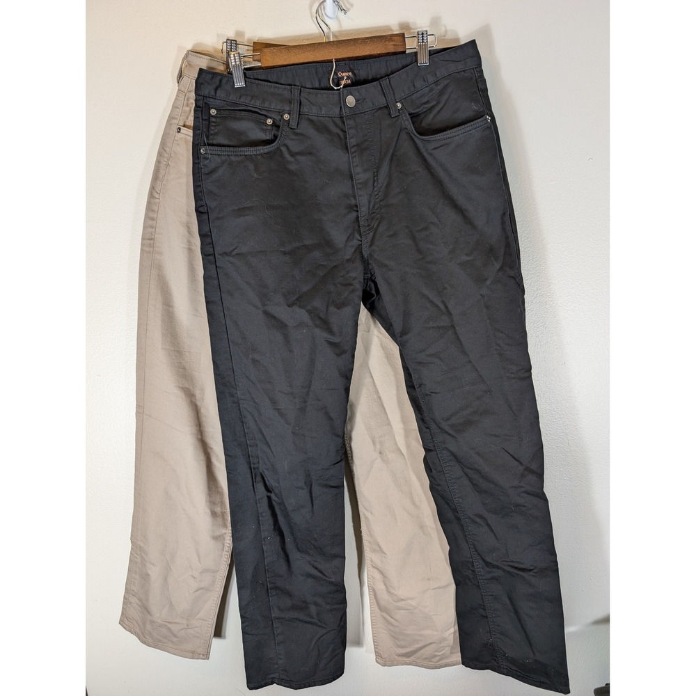 Quince Men 36×34 Comfort Stretch Traveler 5-Pocket Pants Lot Of 2 Casual Office